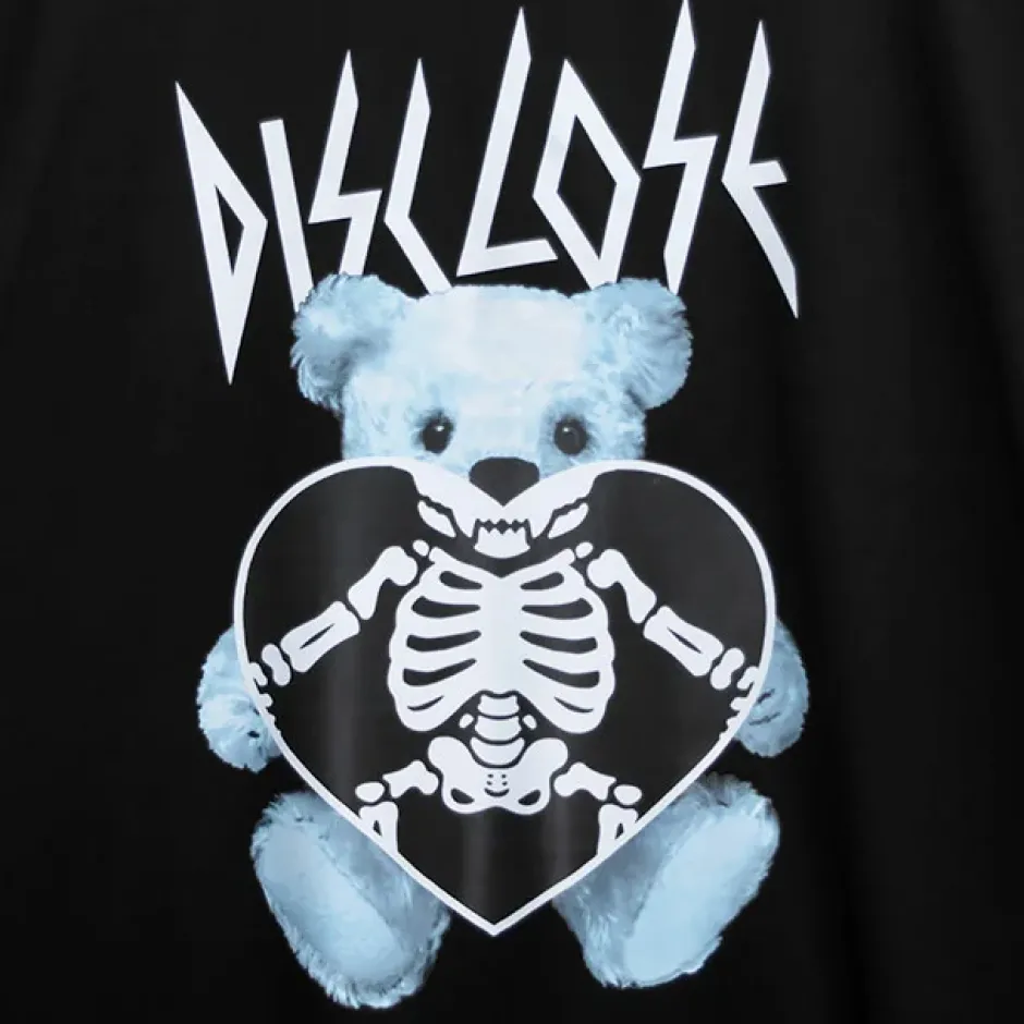 LISTEN FLAVOR Skeleton Bear Studs Big T-Shirt Sale