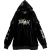 Jackets & Hoodies>LISTEN FLAVOR Slash 2-way Velour Hoodie
