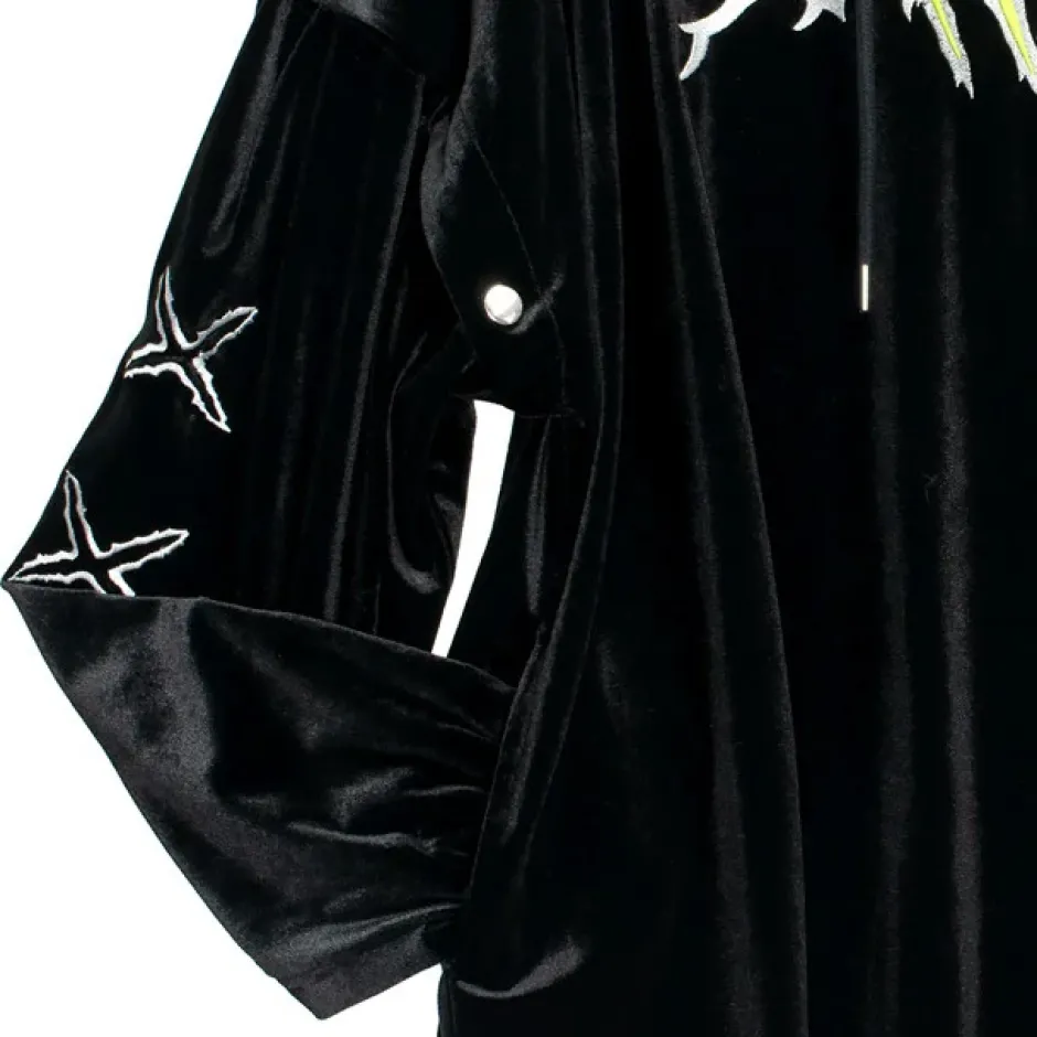 Jackets & Hoodies>LISTEN FLAVOR Slash 2-way Velour Hoodie