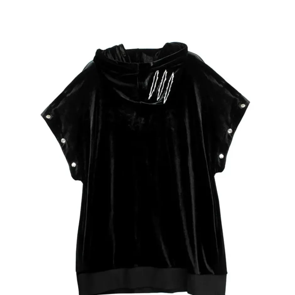 Jackets & Hoodies>LISTEN FLAVOR Slash 2-way Velour Hoodie