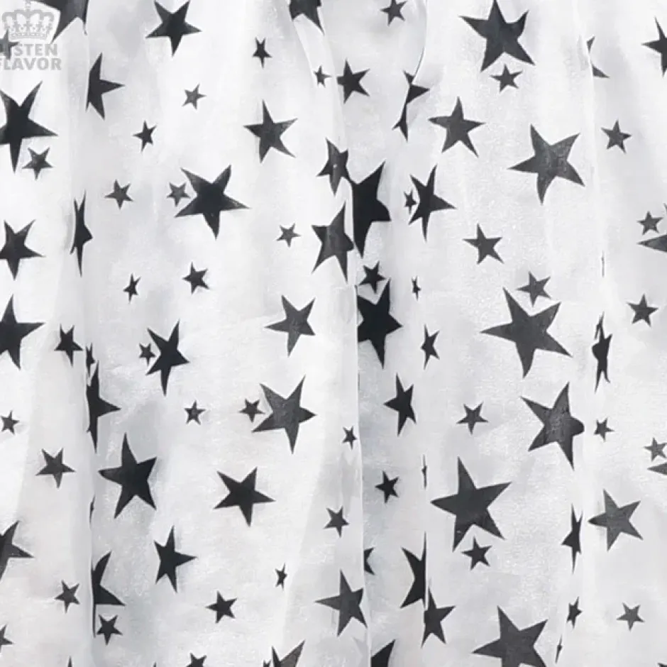 LISTEN FLAVOR Star Tulle Layered Skirt Hot