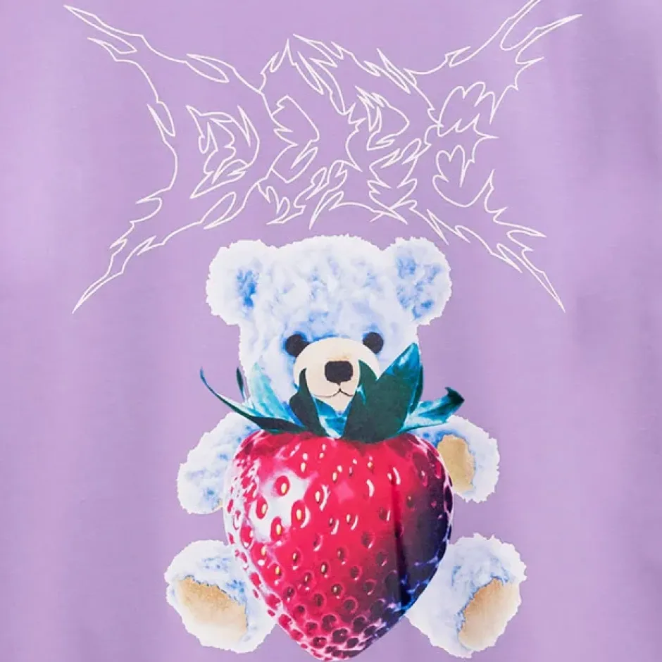 LISTEN FLAVOR Strawberry Bear Lace-Up Sleeve Pullover Online