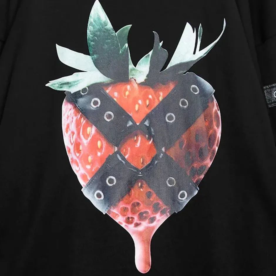 Jackets & Hoodies>LISTEN FLAVOR Strawberry Bondage Chain Pullover