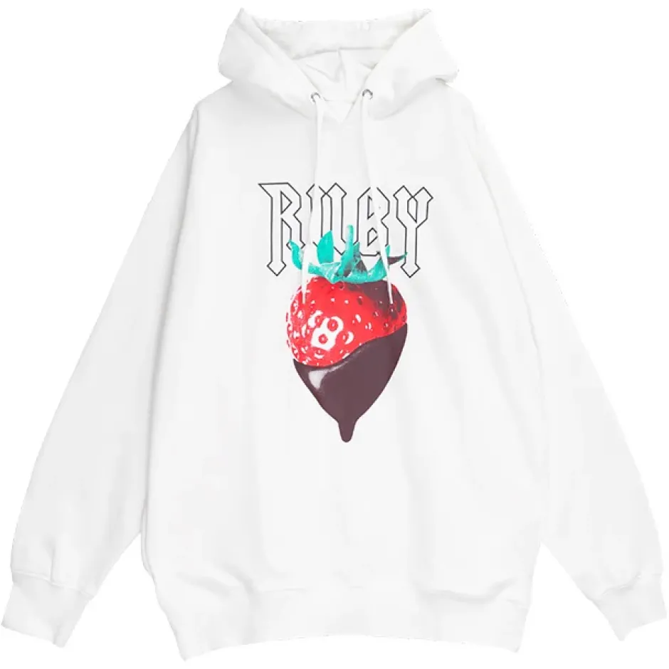 LISTEN FLAVOR Strawberry Chocolate Hoodie Clearance