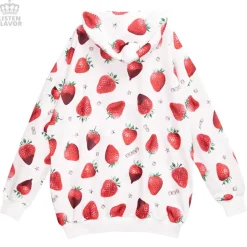 LISTEN FLAVOR Strawberry Chocolate Zip Hoodie Sale