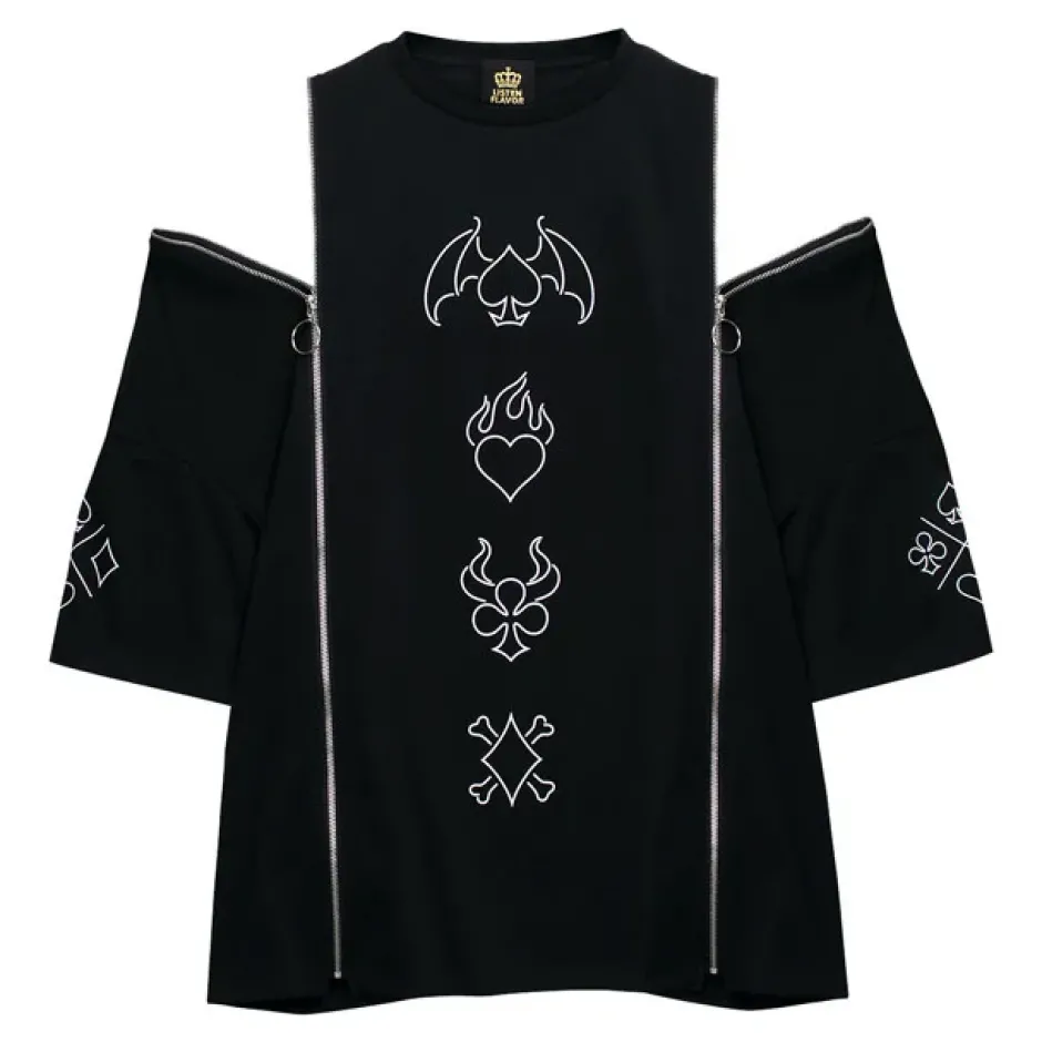 Tops>LISTEN FLAVOR The Magic Tramp Twin Zip Super BIG T-Shirt