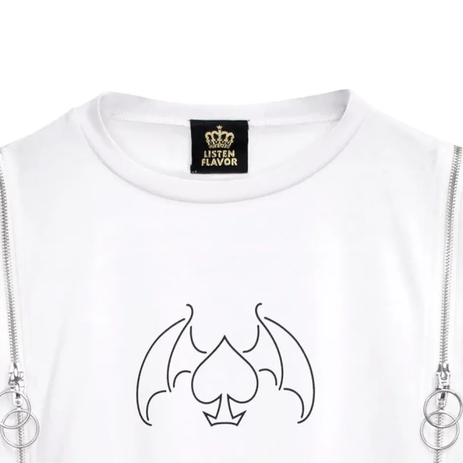 Tops>LISTEN FLAVOR The Magic Tramp Twin Zip Super BIG T-Shirt