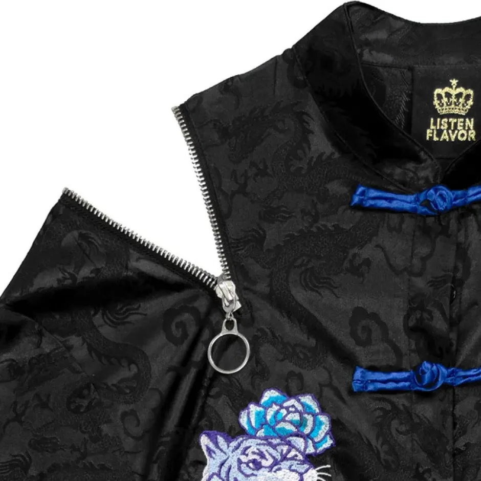 Tops>LISTEN FLAVOR Tiger and Peony China Shirt