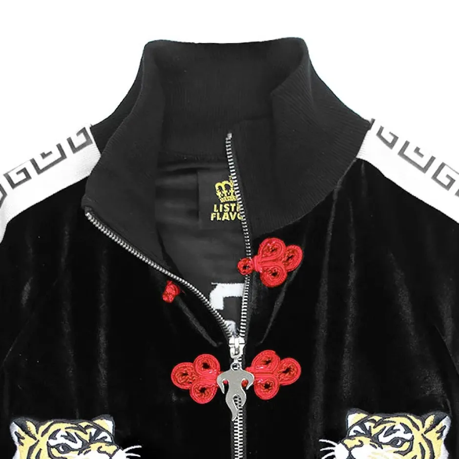 Tops>LISTEN FLAVOR Tiger China Velour Track Jacket