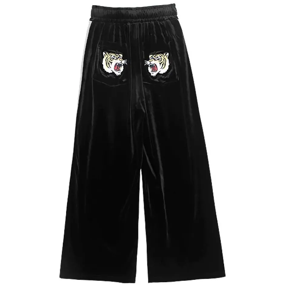 Bottoms>LISTEN FLAVOR Tiger China Velour Track Pants