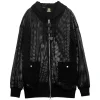 LISTEN FLAVOR Triple Belt Mesh Zip Hoodie Clearance