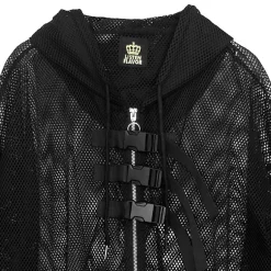 LISTEN FLAVOR Triple Belt Mesh Zip Hoodie Clearance