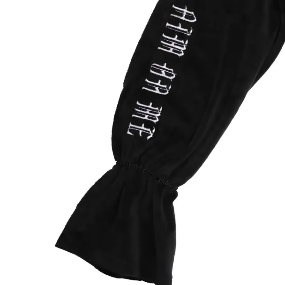 LISTEN FLAVOR Triple Heart Velour Short Hoodie Clearance