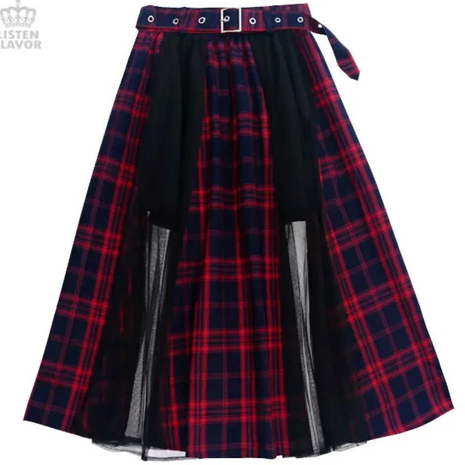 Bottoms>LISTEN FLAVOR Tulle Layered Long Skirt