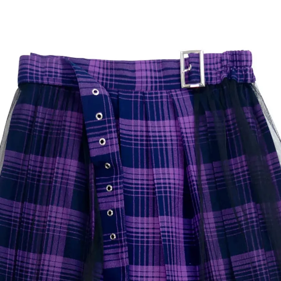 LISTEN FLAVOR Tulle Layered Pleated Skirt Outlet