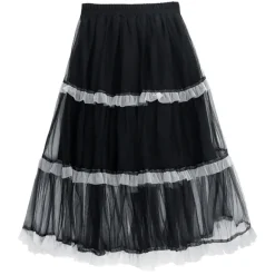 Bottoms>LISTEN FLAVOR Tulle Tiered Skirt