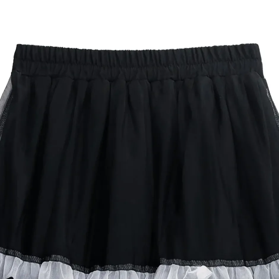 Bottoms>LISTEN FLAVOR Tulle Tiered Skirt