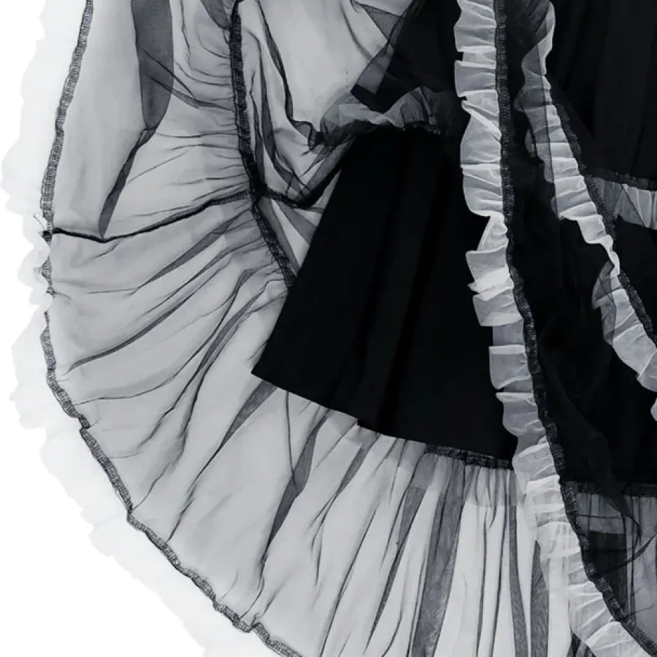 Bottoms>LISTEN FLAVOR Tulle Tiered Skirt