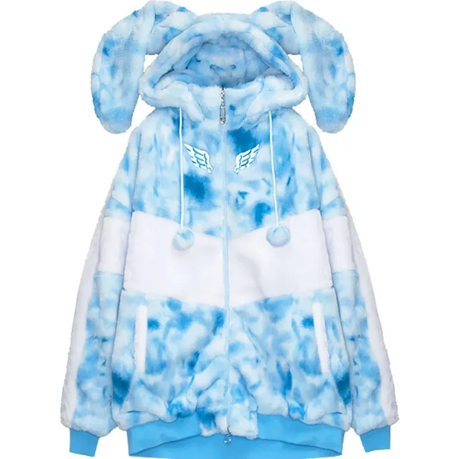 Jackets & Hoodies>LISTEN FLAVOR Usamimi Angel Fur Blouson