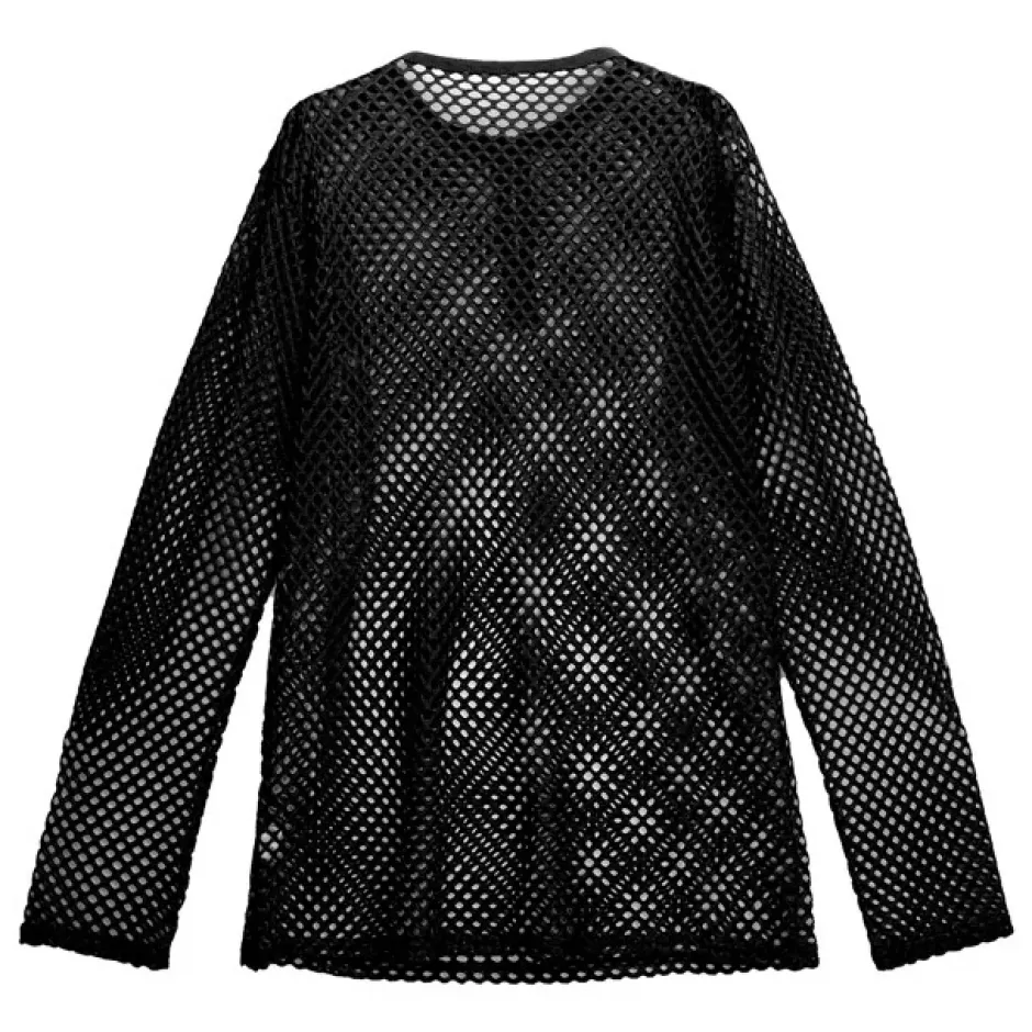 Tops>LISTEN FLAVOR Useful Mesh Long Sleeve T-Shirt