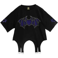 Tops>LISTEN FLAVOR Vampire Heart Hollowed-out Garter Tops Black