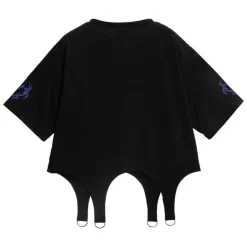 Tops>LISTEN FLAVOR Vampire Heart Hollowed-out Garter Tops Black