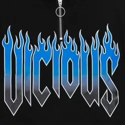 LISTEN FLAVOR Vicious Fire Eyelet Sleeve Short Top Online