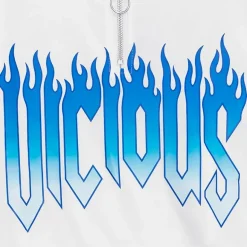 LISTEN FLAVOR Vicious Fire Eyelet Sleeve Short Top Online