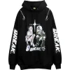 Jackets & Hoodies>LISTEN FLAVOR x Kaibashira Shoulder Zip Hoodie Black