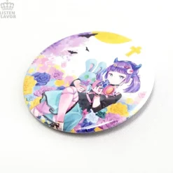 LISTEN FLAVOR x Tatsumi Tsurushima Moonlit Roses Punk Girl Collab Pin Badge Hot