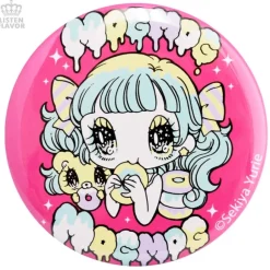 LISTEN FLAVOR x Yurie Sekiya MogMog Girl Collab Pin Badge Clearance