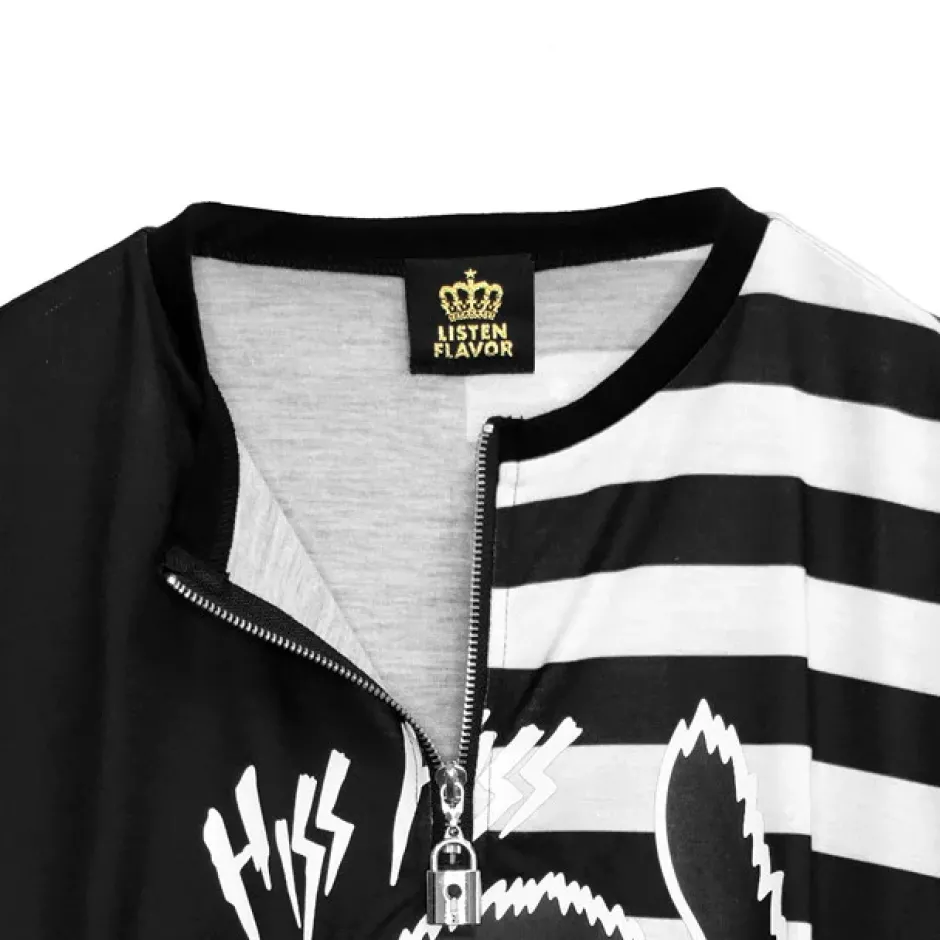 LISTEN FLAVOR Yannoka Cat Battle Stance Pullover New