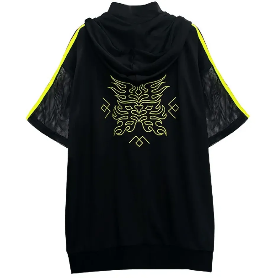 Jackets & Hoodies>LISTEN FLAVOR Yin-Yang China Mesh Jersey Hoodie