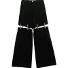 Bottoms>LISTEN FLAVOR Zettai Ryoiki Fire Buckle Black Pants