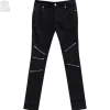 Bottoms>LISTEN FLAVOR Zip Detail Black Skinny Pants