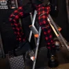 Bottoms>LISTEN FLAVOR Zip Detail Red Check Skinny Pants