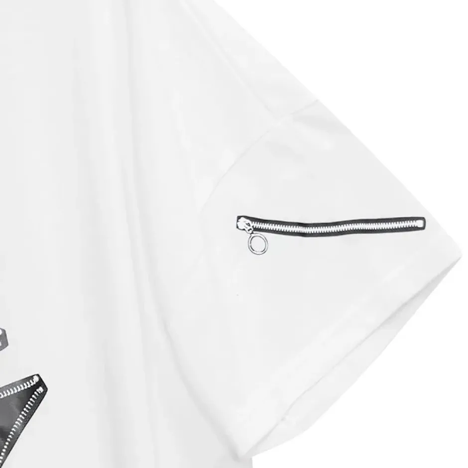 Tops>LISTEN FLAVOR Zipper Bear Mesh Top w/ Arm Covers
