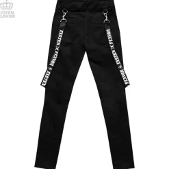Bottoms>LISTEN FLAVOR Zip Skinny Pants w/ Suspenders