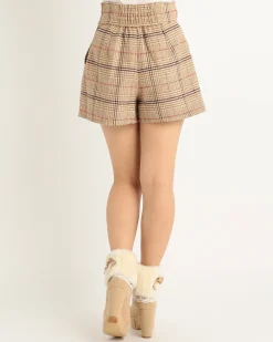 LIZ LISA Big Ribbon Plaid Shorts Sale