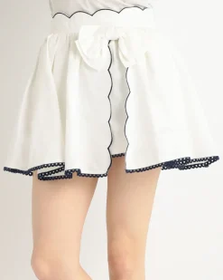LIZ LISA Dungaree Scallop Short Pants Hot