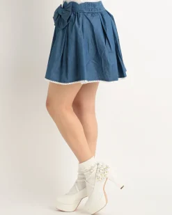 LIZ LISA Dungaree Scallop Short Pants Hot