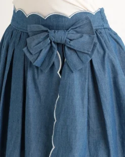 LIZ LISA Dungaree Scallop Short Pants Hot