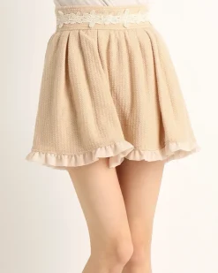 Bottoms>LIZ LISA Flower Applique Sukapan Skirt