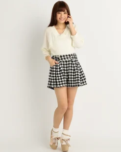 LIZ LISA Houndstooth Culottes Hot