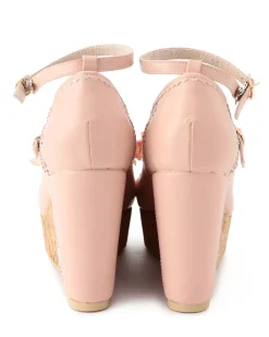 LIZ LISA Rose Wedge Pumps New