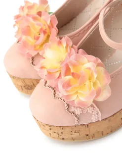 LIZ LISA Rose Wedge Pumps New