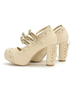 LIZ LISA Triple Ribbon Strap Pumps
