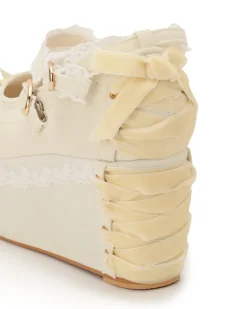 LIZ LISA Velour Lace-Up Platform Shoes Online