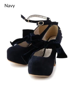 LIZ LISA Velour Ribbon Pumps Best