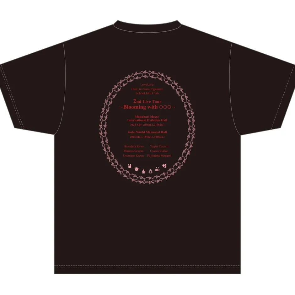 Love Live! Hasu no Sora Jogakuin School Idol Club 2nd Live Tour 〜Blooming with ○○○〜 T-shirt Sale